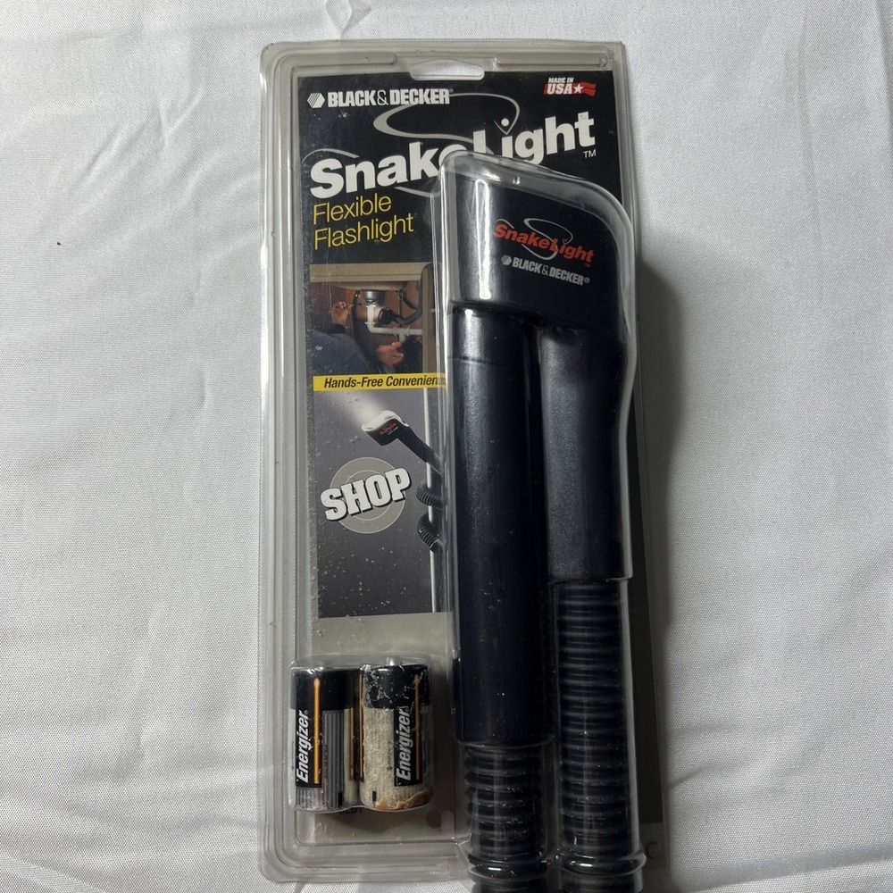 Black & Decker SnakeLight Flexible Flashlight SLB1 Pocket Work Light NOS‎ VTG